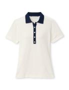 Stuart Short Sleeve Collared Performance Sweater Peter Millar White