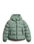 Hooded Sports Puffer Jacket Superdry Sport Green