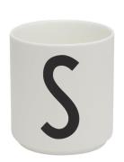 Porcelain Cup A-Z, Æ, Ø Design Letters White