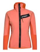 Terrex Techrock Hooded Wind Fleece Jacket Adidas Terrex Orange