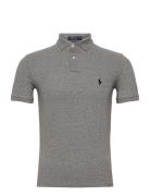 Slim Fit Mesh Polo Shirt Polo Ralph Lauren Grey