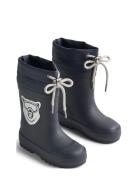 Rubber Boot Thermo Solid Wheat Navy