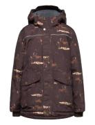 Polyester Boys Jacket - Aop Mikk-line Brown