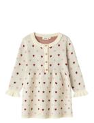 Nmfsaran Ls Knit Dress Heart Lil Lil'Atelier Cream