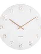Wall Clock Charm Engraved Numbers KARLSSON White