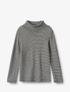 Wool T-Shirt Roll Neck Aksel Wheat Navy