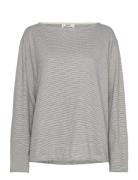 Crisp Jersey Silke Tee Ls Mads Nørgaard Grey