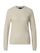 Lydia Merino Wool Blend Cable Knitted Sweater Lexington Clothing Cream