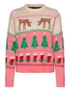 Vmchristmasstuff Ls O-Nck Pull. Box Xmas Vero Moda Pink