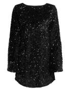 Onlanika Sequins Ls Bow Dress Wvn ONLY Black