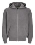 Jcocaleb Knit Zip Hoodie Bf Jack & J S Grey