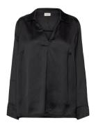 Carluar L/S V-Neck Shirt Wvn ONLY Carmakoma Black