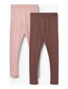 2 Rib Leggings Maddy Wheat Pink