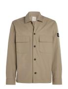 Cotton Nylon Overshirt Calvin Klein Beige