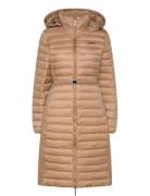 Lw Padded Smocking Midi Coat Calvin Klein Beige