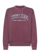 Tjw Rlx Varsity Crew Tommy Jeans Burgundy