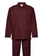 L/S Button Down Pant Set Calvin Klein Burgundy