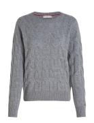 Soft Wool Cable C-Nk Ls Swt Tommy Hilfiger Grey