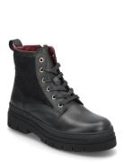 Nautical Melton Leather Lace-Up Tommy Hilfiger Black