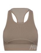 Hmlte Christel Seamless Sports Top Hummel Brown