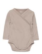 Baby Rib Jersey Body Crossover W. Longsleeve Copenhagen Colors Grey