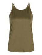 Women Sports Strap Top ZEBDIA Khaki