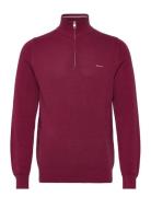 Cotton Pique Half Zip GANT Burgundy