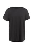 Lizzy W Slub S/S Tee Athlecia Black