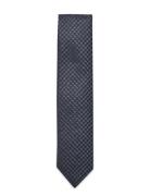 Patterned Tie 7 Cm Lindbergh Black Navy