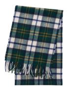 Herringb Check Wool Woven Scarf GANT Green