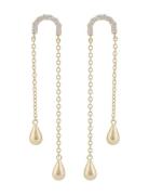 Fanny Double Chain Ear G/Clear SNÖ Of Sweden Gold