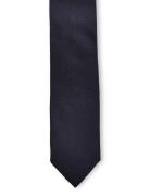 Dark Navy Grenadine Silk Tie AN IVY Navy