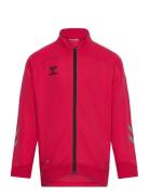 Hmllead Poly Zip Jacket Kids Hummel Red