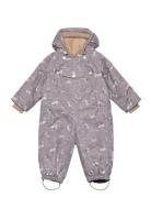 Wistang Printed Fleece Lined Snowsuit. Grs MINI A TURE Purple