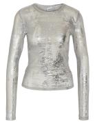 Nmlucia Judith L/S Mesh Top Jrs Fwd NOISY MAY Silver