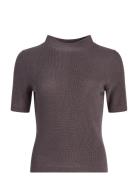 Viscose-Blend Knit Top, Kibri Ivo Nikkolo Brown