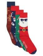 Onsxmas Socks 4Pack Calendar Box ONLY & SONS Red