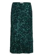 Vifaith Hw Midi Sequin Skirt/Vol Vila Green