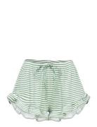 Short Velours Ruffle Stripe Hunkemöller Green