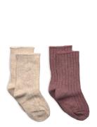 2 Pack Ribbed Socks Mango Patterned