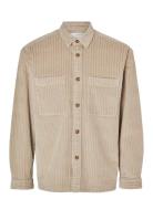 Slhpeder-Cordruroy Overshirt Ls Selected Homme Beige