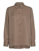 Daily Shirt Dusty Olive Lyocell A Part Of The Art Brown