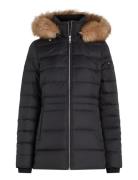 Tyra Down Jacket With Fur Tommy Hilfiger Black