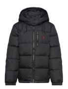 Ripstop Down Hooded Jacket Ralph Lauren Kids Black