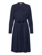 Soft Vis Colarless Shirt Dress Tommy Hilfiger Navy