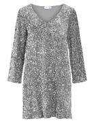 Vifaith V-Neck L/S Sequin Dress/Vol Vila Silver