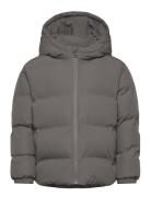 Hood Quilted Coat Mango Grey