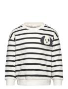 Striped Print Sweatshirt Mango White