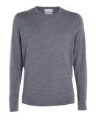 Superior Wool Crew Neck Sweater Calvin Klein Grey