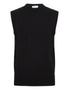 Man Classic O-Neck Vest Davida Cashmere Black